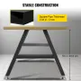 Metalbord ben spisebord ben 16 "x17.7" a-formede skrivebordsben