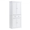 72" Kitchen Pantry Storage Cabinet, Freestanding Utility Cabinets with Doors, Drawer and 3 Adjustable Shelves, Tall Food Buffet