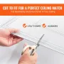 Ceiling Tiles, 12-Pack 24 x 24 in, Drop Ceiling Tiles Premium PVC Sheet, Easy Installation/ Cutting Plastic Glue-up Ceiling Tile
