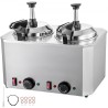 Hot Cheese Pump Fudge Warmer 2 Pumps Stainless Steel Cheese Pump 30-110â„ƒ Nacho Cheese Warmer with Heating Blocks Nacho Cheese
