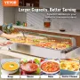 Kommerciel elektrisk mad varmere bordplade buffet 8*8qt med