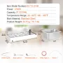 8-Pan Commercial Food Warmer, 8 x 8QT Electric Steam Table with Glass Cover, 1700W Countertop Stainless Steel Buffet Bain Marie 