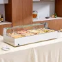 8-Pan Commercial Food Warmer, 8 x 8QT Electric Steam Table with Glass Cover, 1700W Countertop Stainless Steel Buffet Bain Marie 