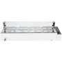 8-Pan Commercial Food Warmer, 8 x 8QT Electric Steam Table with Glass Cover, 1700W Countertop Stainless Steel Buffet Bain Marie 