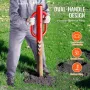 Fence Post Driver with Handles 10.4 cm Inner Diameter T Post Pole Pounder