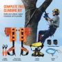 Tree Climbing Spikes Set, 1 Pair Alloy Steel Climbing Spurs with Safety Rope and Safety Harness, 350lbs Load Capacity Tree Climb