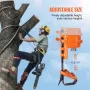 Tree Climbing Spikes Set, 1 Pair Alloy Steel Climbing Spurs with Safety Rope and Safety Harness, 350lbs Load Capacity Tree Climb