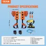 Træklatringspidser sæt klatre Spurs Alloy Steel Safety Rope