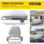 Waterproof Boat Cover, 518.2 cm-579.1 cm Trailerable Boat Cover, Beam Width up to 259.1 cm v Hull Cover Heavy Duty 600D Marine G