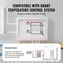 5-Branch Radiant Heat Manifold, 1/2" PEX Tubing Manifold, Stainless Steel PEX Manifold for Hydronic Radiant Floor Heating, Radia