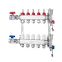5-Branch Radiant Heat Manifold, 1/2" PEX Tubing Manifold, Stainless Steel PEX Manifold for Hydronic Radiant Floor Heating, Radia