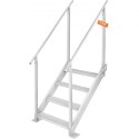 Aluminum Dock Ladder Boat Dock Ladder 30-38in Height Adjustable 4 Steps