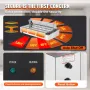 9-Pan Commercial Food Warmer, 9 x 5QT Electric Steam Table with Glass Cover, 1500W Countertop Stainless Steel Buffet Bain Marie 