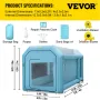 Portable Inflatable Paint Booth, 396.24 x 243.8 x 243.8 cm Inflatable Spray Booth, Car Paint Tent w/ Air Filter System & 2 Blowe