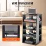5 Tiers AV Media Stand Højde-justerbar træ Audio-Video Media