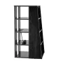 5-Tier AV Media Stand, Wooden Audio-Video Media Stand for DVD Players/Cable Boxes/Games Consoles, Height-Adjustable Media Storag