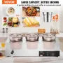 Kommerciel suppe varmere suppe station med 3*7,4qt pot suppe