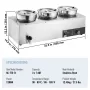 Kommerciel suppe varmere suppe station med 3*7,4qt pot suppe