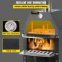 Outdoor Pizza Oven, 30.5 cm Wood Fire Oven, 2-Layer Pizza Oven Wood Fired, Wood Burning Outdoor Pizza Oven w/ 2 Removable Wheels