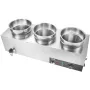 Electric Soup Warmer, Three 7.4QT Stainless Steel Round Pot, 1200W Commercial Food Warmer, 86~185°F Adjustable Temp, Bain Marie 