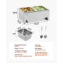 COMMERCIAL ELEKTRISK FOOD VARMER 2-PAN BOLDTOP BUFFET 17L BAIN