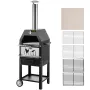 Udendørs pizzaovn, 12 "Wood Fire Oven, 2-lag Pizza Ovn Wood