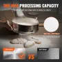 Automatic Electric Vibrating Sieve, Stainless Steel Sifter Shaker Machine with 30+50 Mesh, 45W Automatic Powder Sifter Machine C