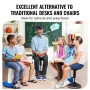 Wobble Chair, Height-Adjustable (15.7-21.7") Active Chair, Flexible Seating Wobble Stool Made of PVC+ABS Improves Focus & Postur