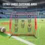 7 x 7 ft Football Trainer Throwing Net, Training Throwing Target Practice Net with 5 Target Pockets, Knotless Net Includes Bow