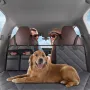 Back Seat Extender for Dogs,Dog Hammock for Car Back seat,Waterproof Hard Bottom Dog Car Seat Cover for Back Seat 54"x24",Suppor