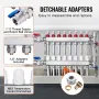 8-Branch Radiant Heat Manifold, 1/2" PEX Tubing Manifold, Stainless Steel PEX Manifold for Hydronic Radiant Floor Heating, Radia