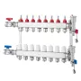 8-Branch Radiant Heat Manifold, 1/2" PEX Tubing Manifold, Stainless Steel PEX Manifold for Hydronic Radiant Floor Heating, Radia