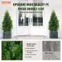 Artificial Cedar Topiary Tree, 36 inch Tall (2 Pieces), with Extra Leaves & Pot Faux Evergreen Fake Pine Cypress Trees Plant, UV