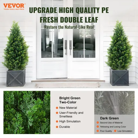 2-pak 90 cm kunstig cedertræ topiary træ kunstig plante
