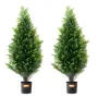 2-pak 90 cm kunstig cedertræ topiary træ kunstig plante