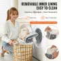Split Electric Foot Warmer, Double-Sided Heating Pad for Foot, 6-Level Heating Slippers Feet Warmer with Timer & Auto Shut-Off, 