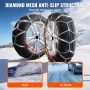 2PCS Snow Chains, Manganese Alloy Steel Emergency Traction Tire Chains, Cable Tire Chains for Cars, Pickups, SUVs, and Trucks, S