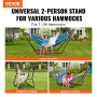 Universal 2 Person Hammock Stand, Adjustable Heavy Duty 450 lbs Capacity Hammock Stand Fits 6.9-12.8 ft Hammocks for Outdoor and