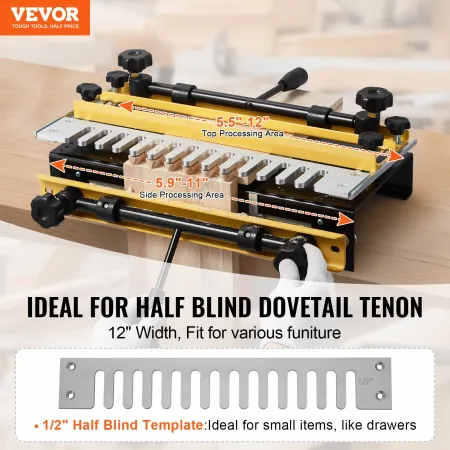 Dovetail Jig 12 i præcis Dove Tailing Router Jigs med 1/2â € 