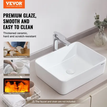 Moderne keramisk fartøj Sink 19 "X14.7" Badeværelse Vanity Bowl