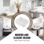 Rectangle Vessel Sink, 19" x 14.7" Bathroom Vessel Sink Countertop, White Ceramic Bathroom Sinks Above Counter, Modern Style, Br