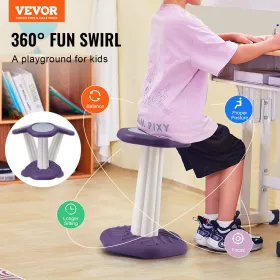 Kids Wobble Chair Active Chair with Sponge Cushion for Age 7-14 Purple