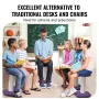 Børn wobble stol aktiv stol med svamppude til alder 7-14 lilla