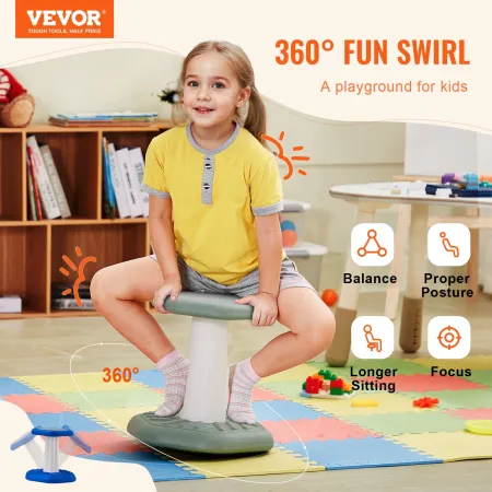 Kids Wobble Chair Active Chair with Sponge Cushion, Wobble Stool Improves Focus, Posture and Calm Children, Ideal for Schools an