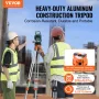 Laser Level Tripod Stand, 5/8"-11 Thread Mount, 16.53-65.55 inch Height Adjustment Heavy Duty Survey Tripod for Construction Las
