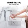 Rectangle Vessel Sink, 16" x 12" Bathroom Vessel Sink Countertop, White Ceramic Bathroom Sinks Above Counter, Modern Style, Brig