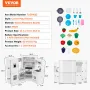 Corner Wooden Play Kitchen, Toy Set with Lights and Sounds, Toddler Kitchen with Ice Maker, Oven, Sink, Clock, Microwaves, Refri