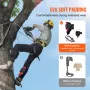 Tree Climbing Spikes, 1 Pair Aluminum Climbing Spurs, 350lbs Load Capacity Tree Climbing Gear with Straps and Spike Protectors, 