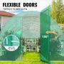 Walk-in Tunnel Greenhouse, 19.4x9.7x7.4 ft Hoop House Greenhouse Tunnel, Plant Hot House with Galvanized Steel Frame, Green PE C