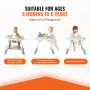 Baby Activity Center, Interactive Play Center, 360° Rotating Seat & Adjustable Height, Toddler Jumper Bouncer & Play Table with 